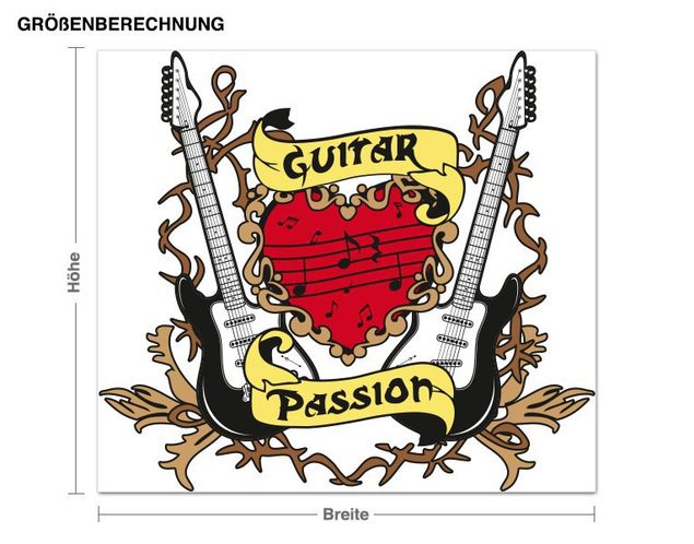 Wandsticker Guitar Passion