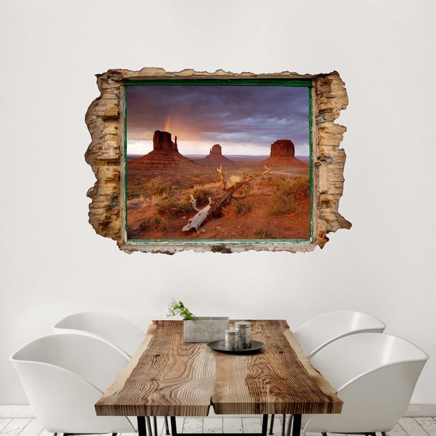 3D Wandsticker Monument Valley bei Sonnenuntergang