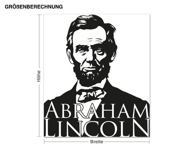 Wandtattoo Abraham Lincoln