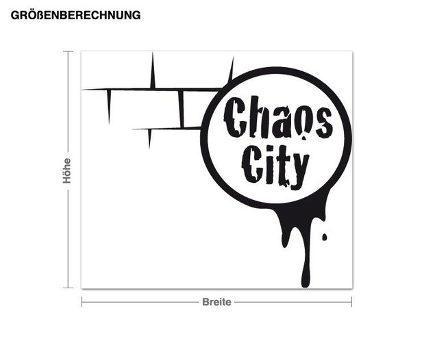 Wandtattoo Chaos-City
