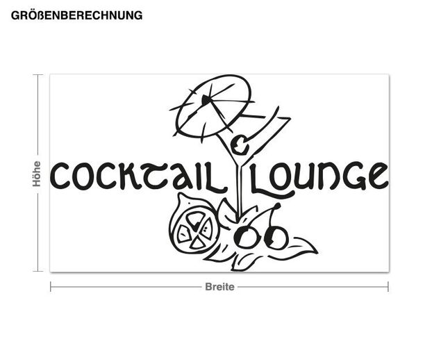 Wandtattoo Cocktail-Lounge