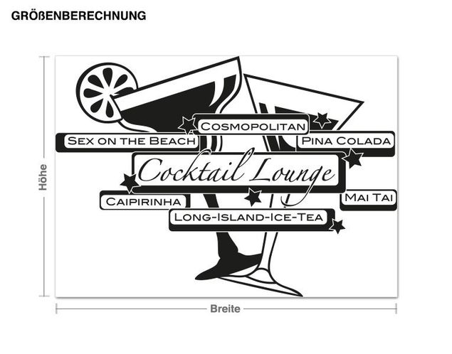 Wandtattoo Cocktail Lounge