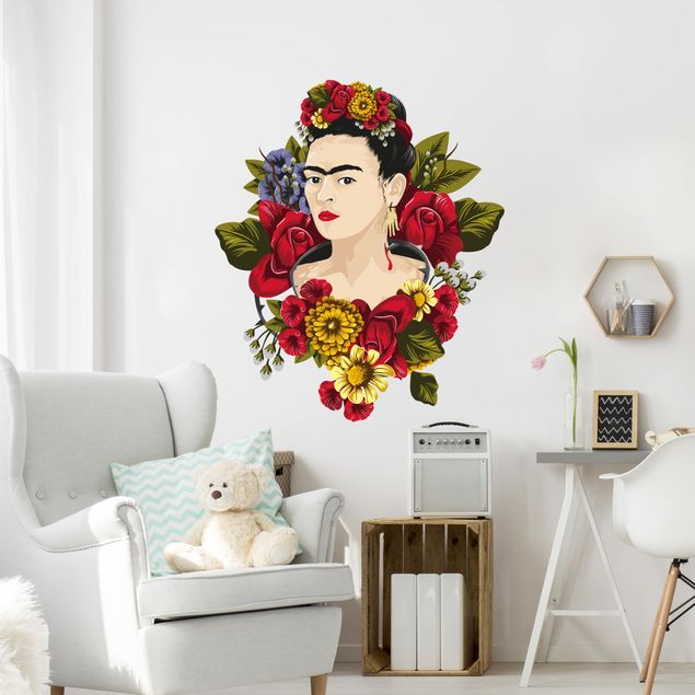 Wandtattoo Pflanze Frida kahlo - Rosen