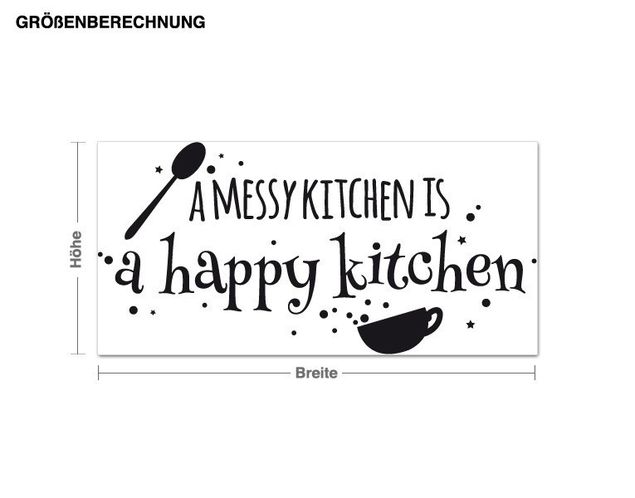 Wandtattoo Happy Kitchen