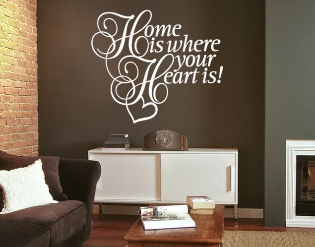 Wandtattoo Home is where the Heart is