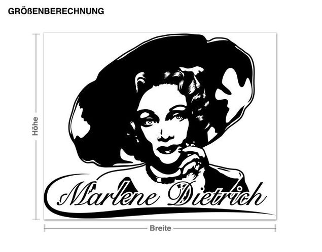 Wandtattoo Marlene Dietrich