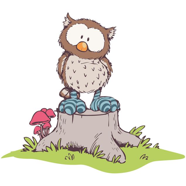 Wandtattoo Tiere NICI - Oscar Owl auf Baumstamm