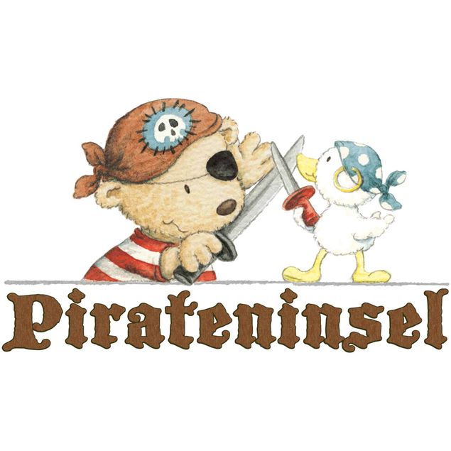 Pitzelpatz Wandsticker Steinbeck - Pitzelpatz und Schnaddeldatz auf Pirateninsel
