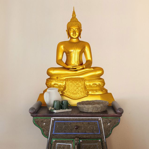 Wandaufkleber Stein Zen Buddha Gold