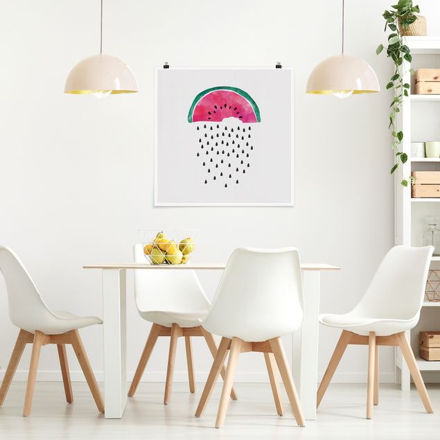 Bilder für die Wand Wassermelonen Regen