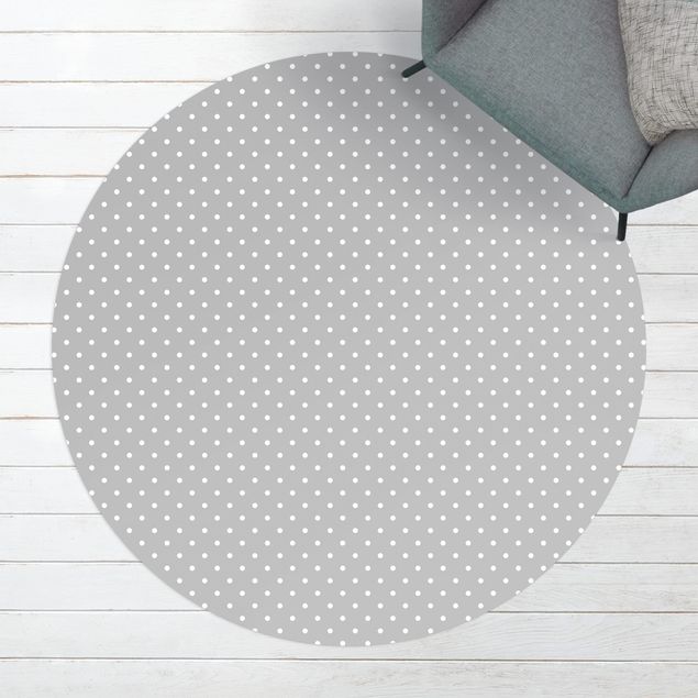 Teppiche Weiße Punkte auf Grau