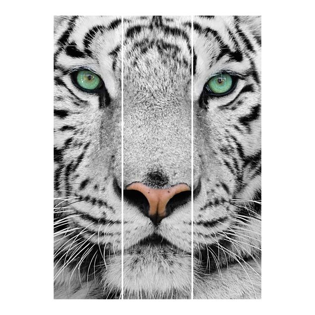 Schiebegardinen 6er Set Weißer Tiger