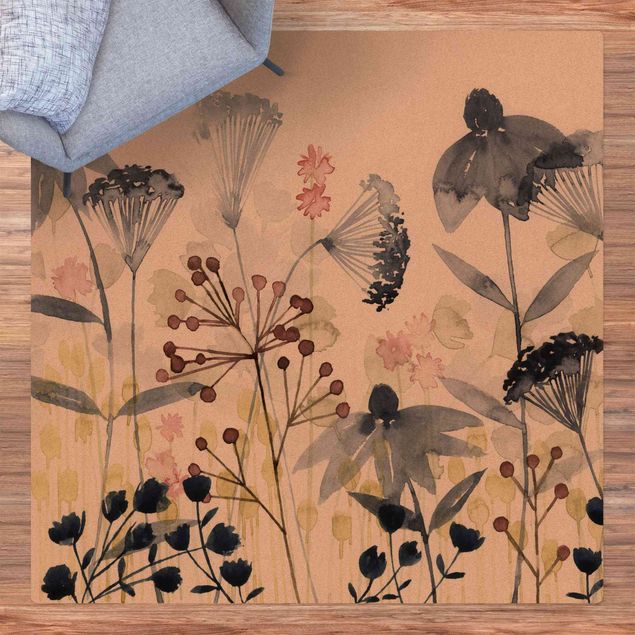 Teppiche Wildblumen Aquarell I