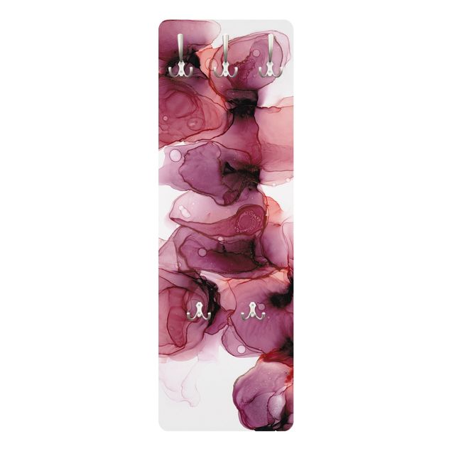 Garderobe - Wilde Blüten in Violett und Gold