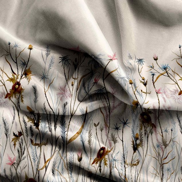 Vorhang Vintage Wilde Trockenblumenwiese