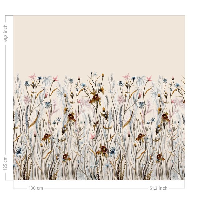 Blumenvorhänge Wilde Trockenblumenwiese