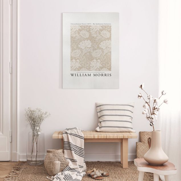 Kunstdrucke auf Leinwand William Morris - Chrysanthemum Pattern Beige