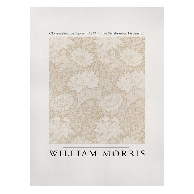 Wandbilder William Morris - Chrysanthemum Pattern Beige