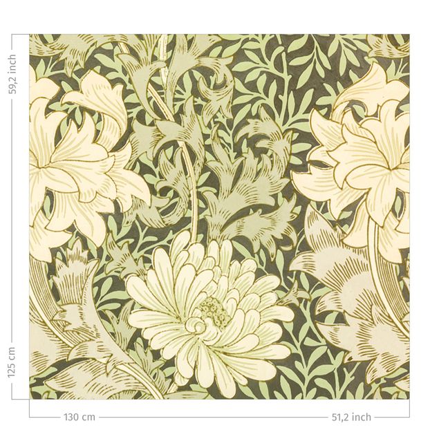 Blumenvorhänge William Morris Muster - Große Blüten