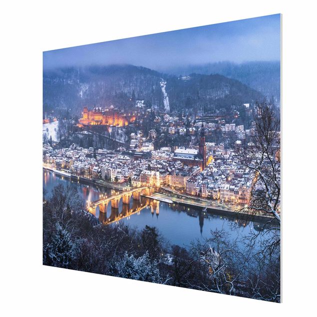 Forex Fine Art Print - Winterliches Heidelberg - Querformat 4:3