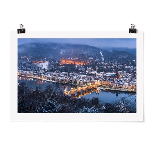 Poster - Winterliches Heidelberg - Querformat 3:2