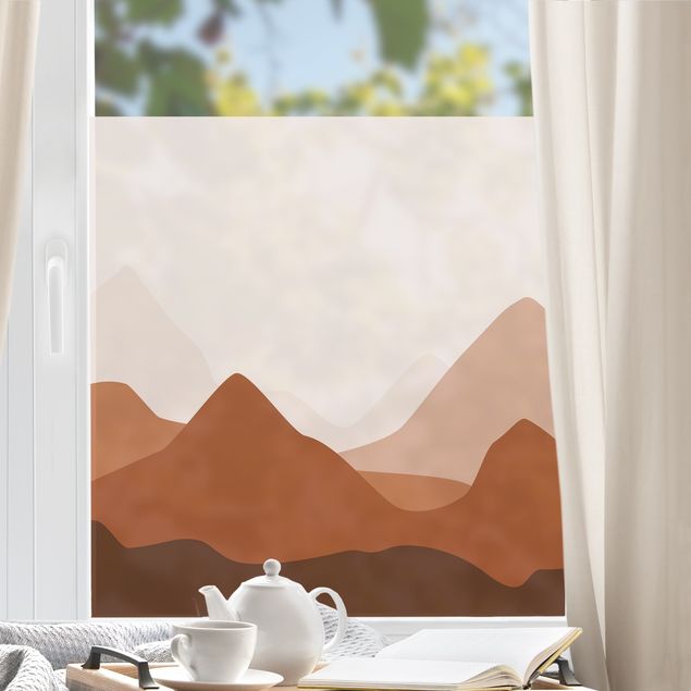 Fensterfolie Farbig Wüsten Berge I