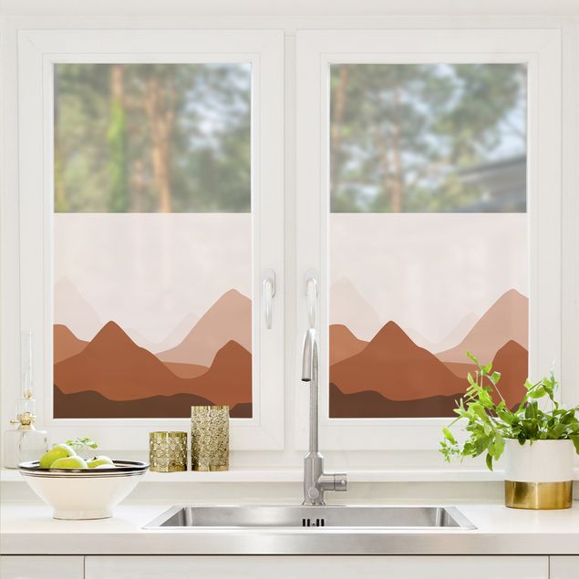 XXL Fensterbilder Wüsten Berge I