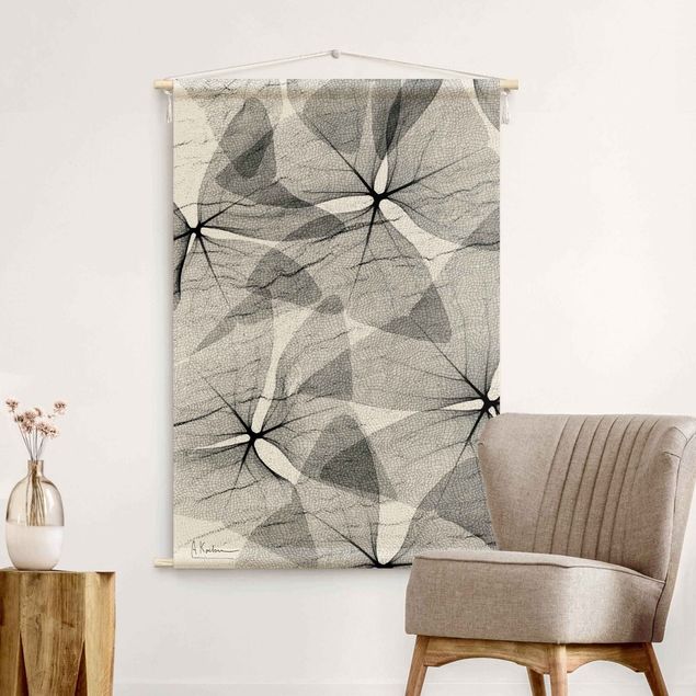 Wandbehang Kunst X-Ray - Dreiecksklee mit Textil
