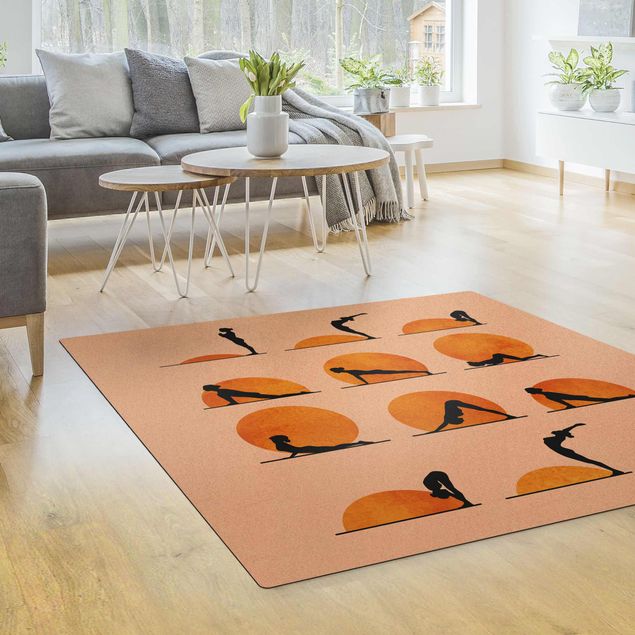 Teppich orange Yoga - Der Sonnengruß