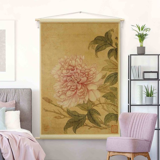 Moderne Wandteppiche Yun Shouping - Chrysantheme