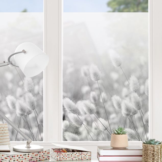 Fensterbilder selbstklebend Blumen Zarte Gräser II