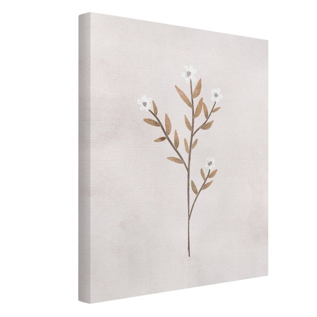 Bilder für die Wand Zarter Zweig mit weißen Blüten