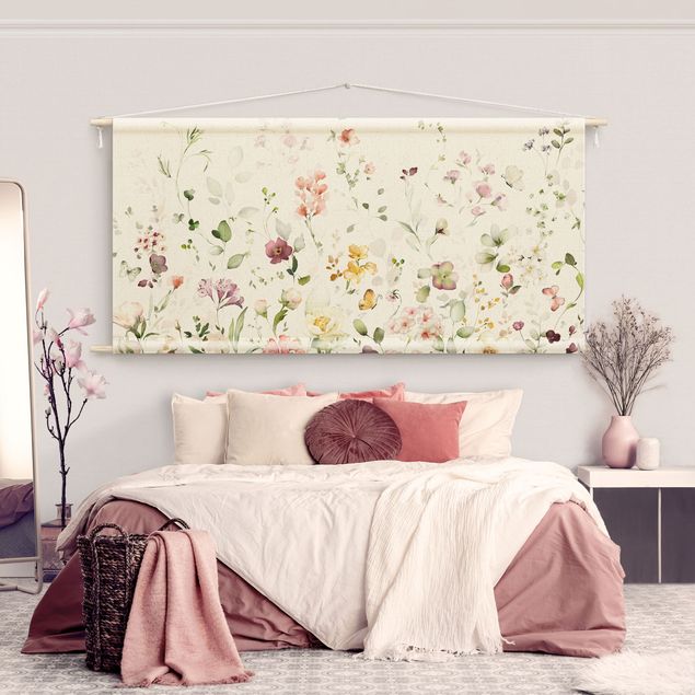 Wandbehang modern Zartes Blütenarrangement