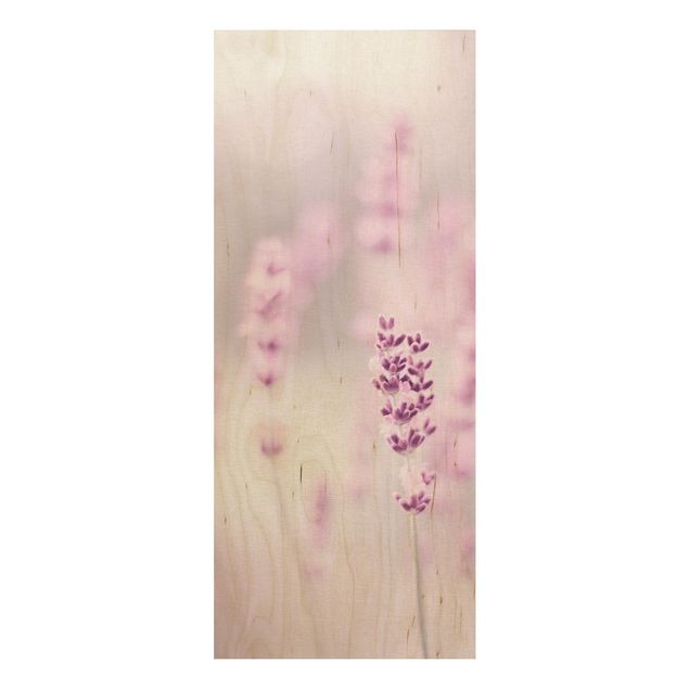 Moderne Holzbilder Zartvioletter Lavendel