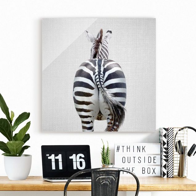 Wandbilder Tiere Zebra von hinten