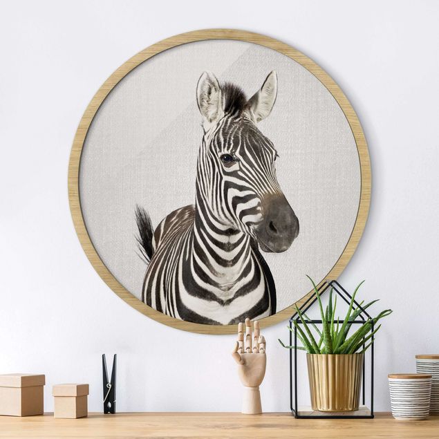 Wandbild rund Zebra Zilla