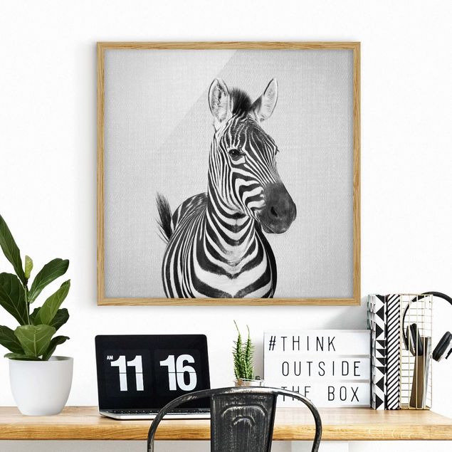 Wandbilder Tiere Zebra Zilla Schwarz Weiß