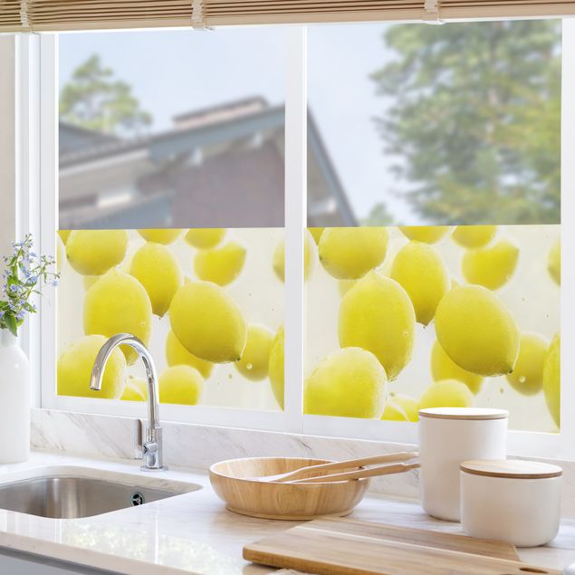 Fensterbilder selbstklebend Zitronen im Wasser