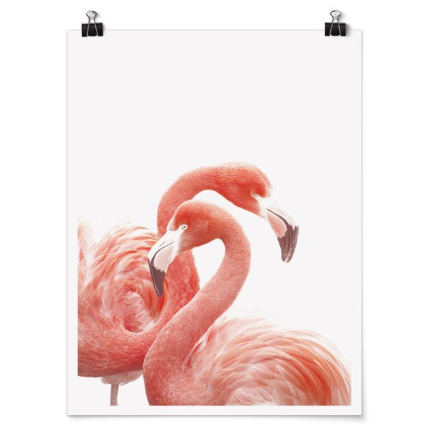 Poster Zwei Flamingos